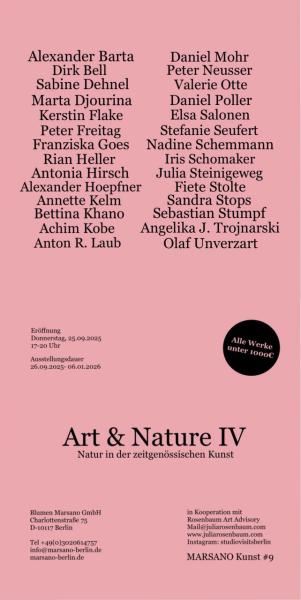 flyer of the "art & nature iv" in Berlin